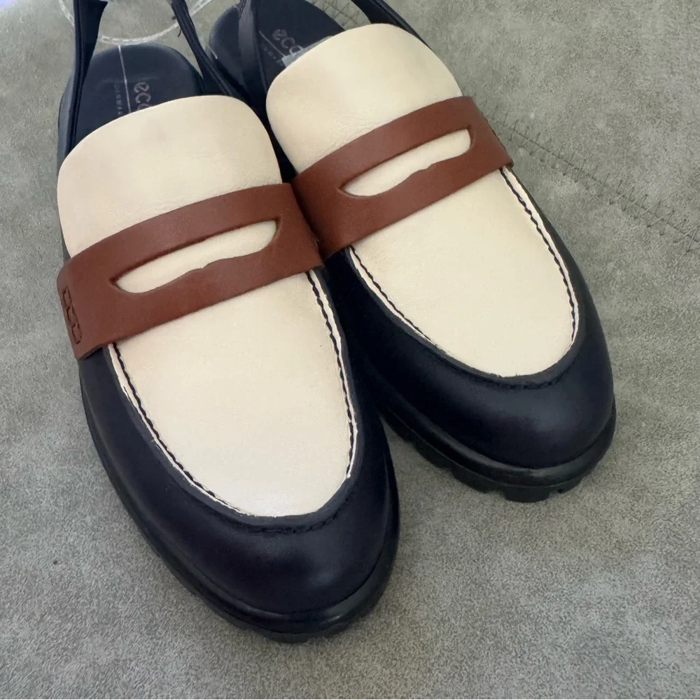 NWT ECCO Modtray Water Resistant Slingback Penny Loafer Sz 37 ( US 6-6,5) - Picture 9 of 12